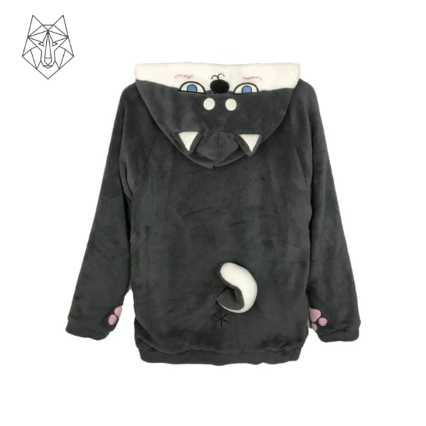 Wolf hoodie with ear design BACK DESIGN